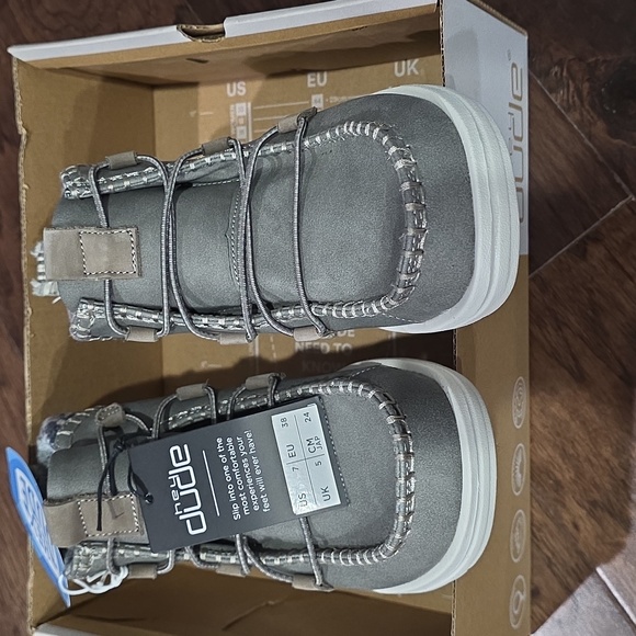 Hey Dude Womens Eloise Recycled Leather Granite Grey Ankle Boots - Picture 6 of 8